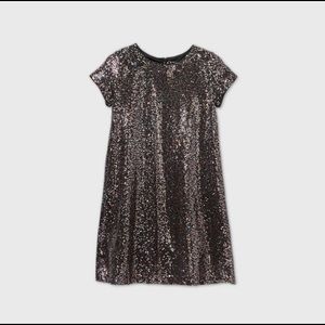 Sequin Short Sleeve Dress